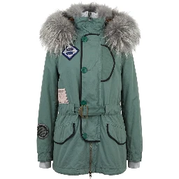 Green Cotton Women's Jacket