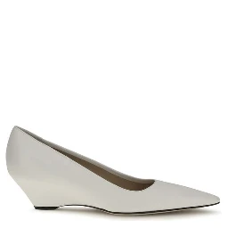 White Lamb Ovis Aries Platform Pumps
