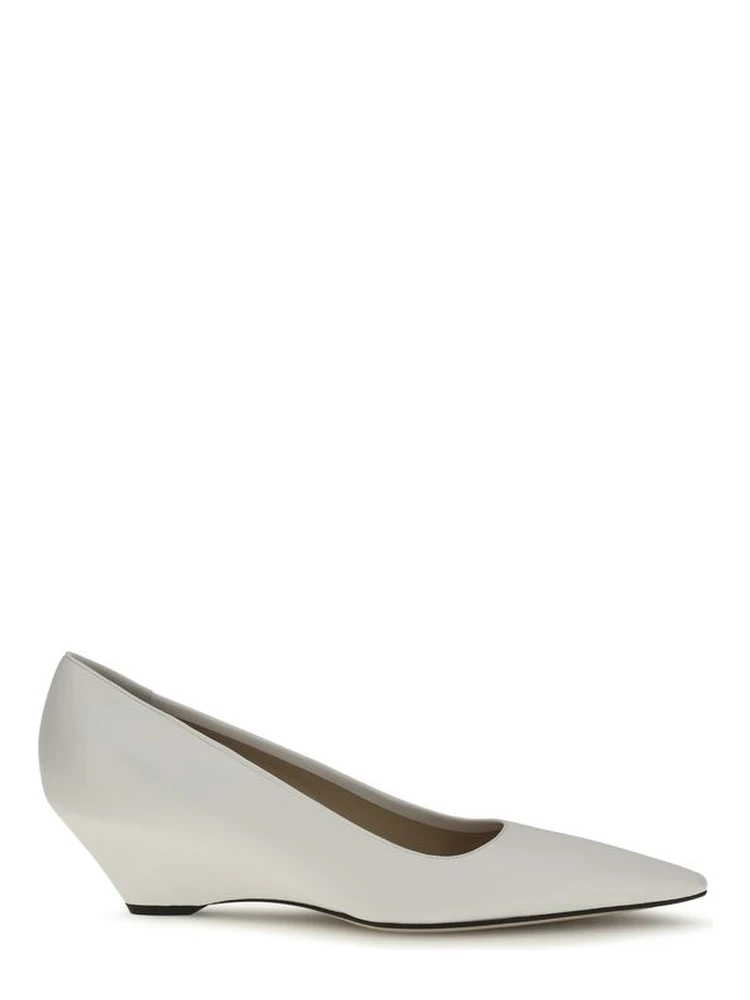 White Lamb Ovis Aries Platform Pumps
