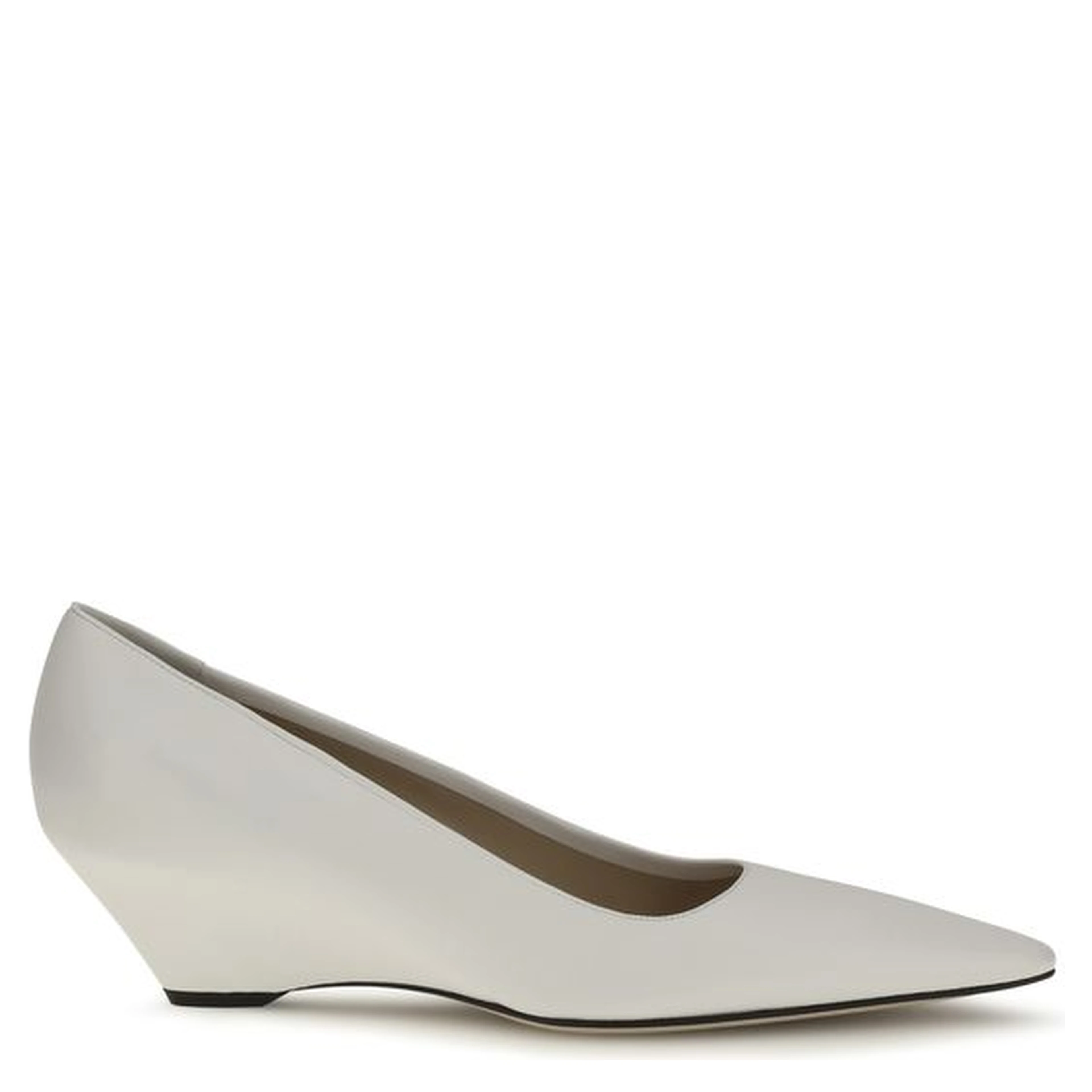 White Lamb Ovis Aries Platform Pumps