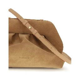 Beige Nubuc Leather Clutch Bag