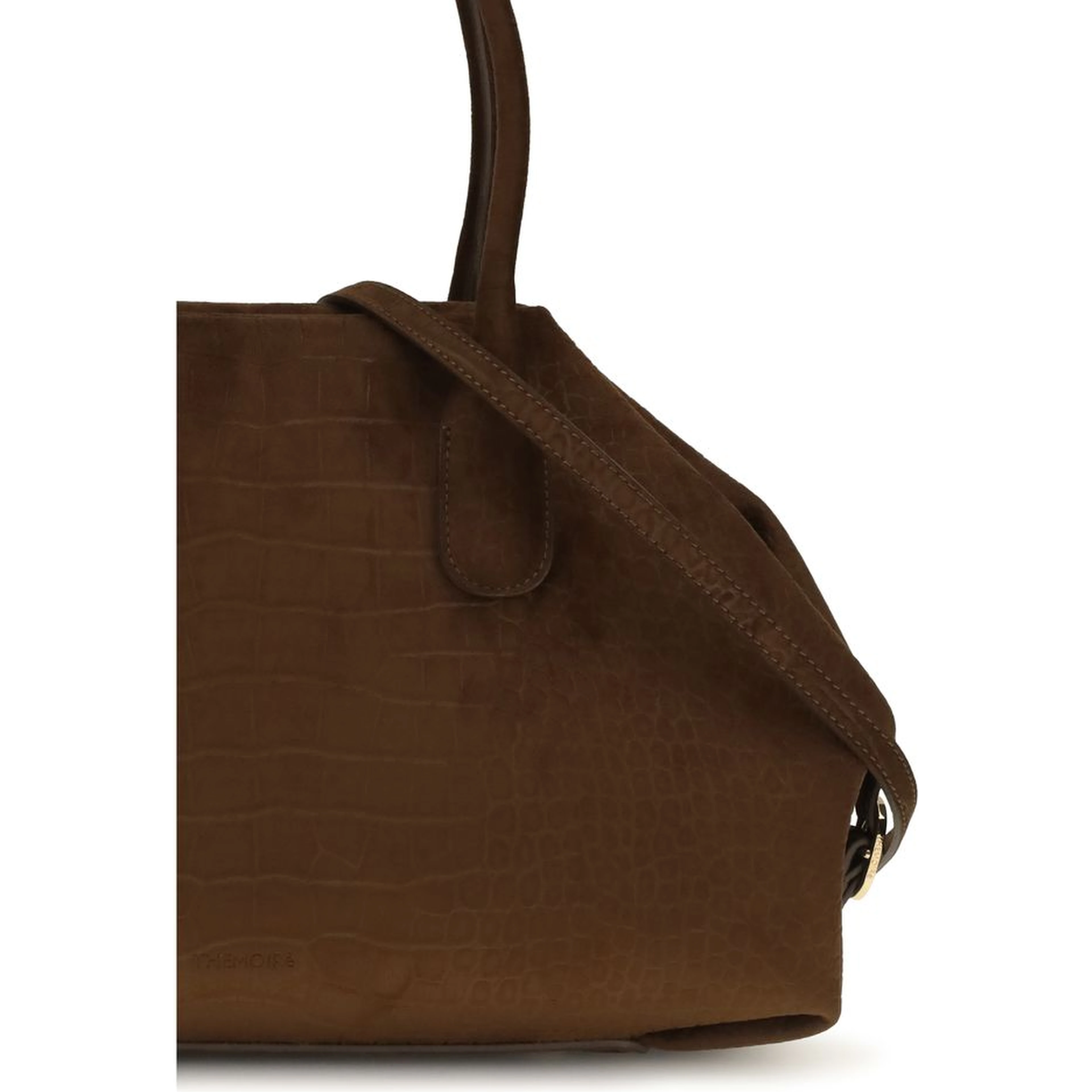 Brown Suede Leather Handbag