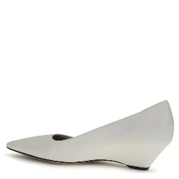 White Lamb Ovis Aries Platform Pumps