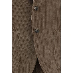 Brown Cotton Two-Piece Suit
