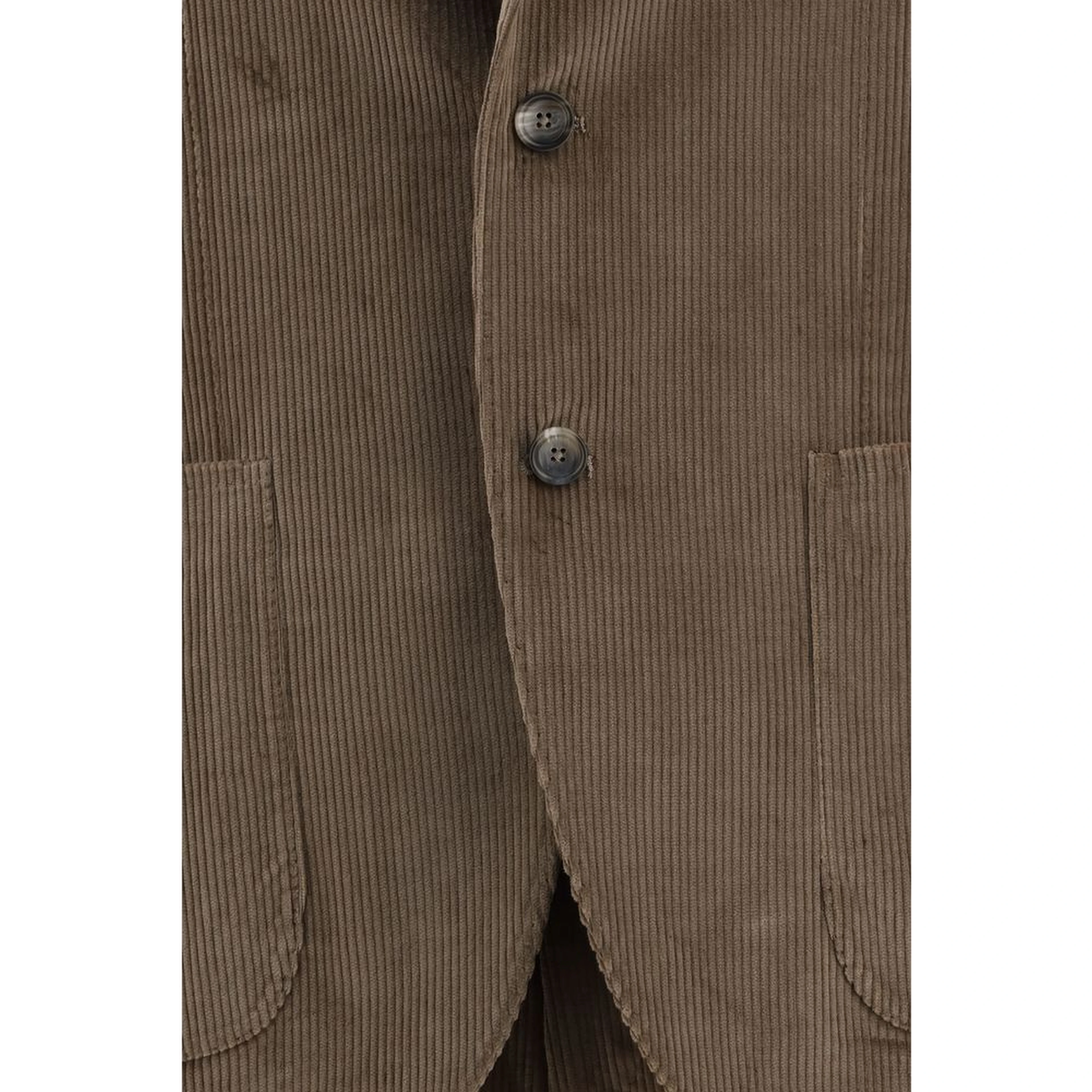 Brown Cotton Two-Piece Suit