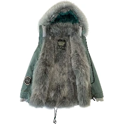 Green Cotton Women's Jacket