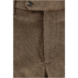 Brown Cotton Two-Piece Suit