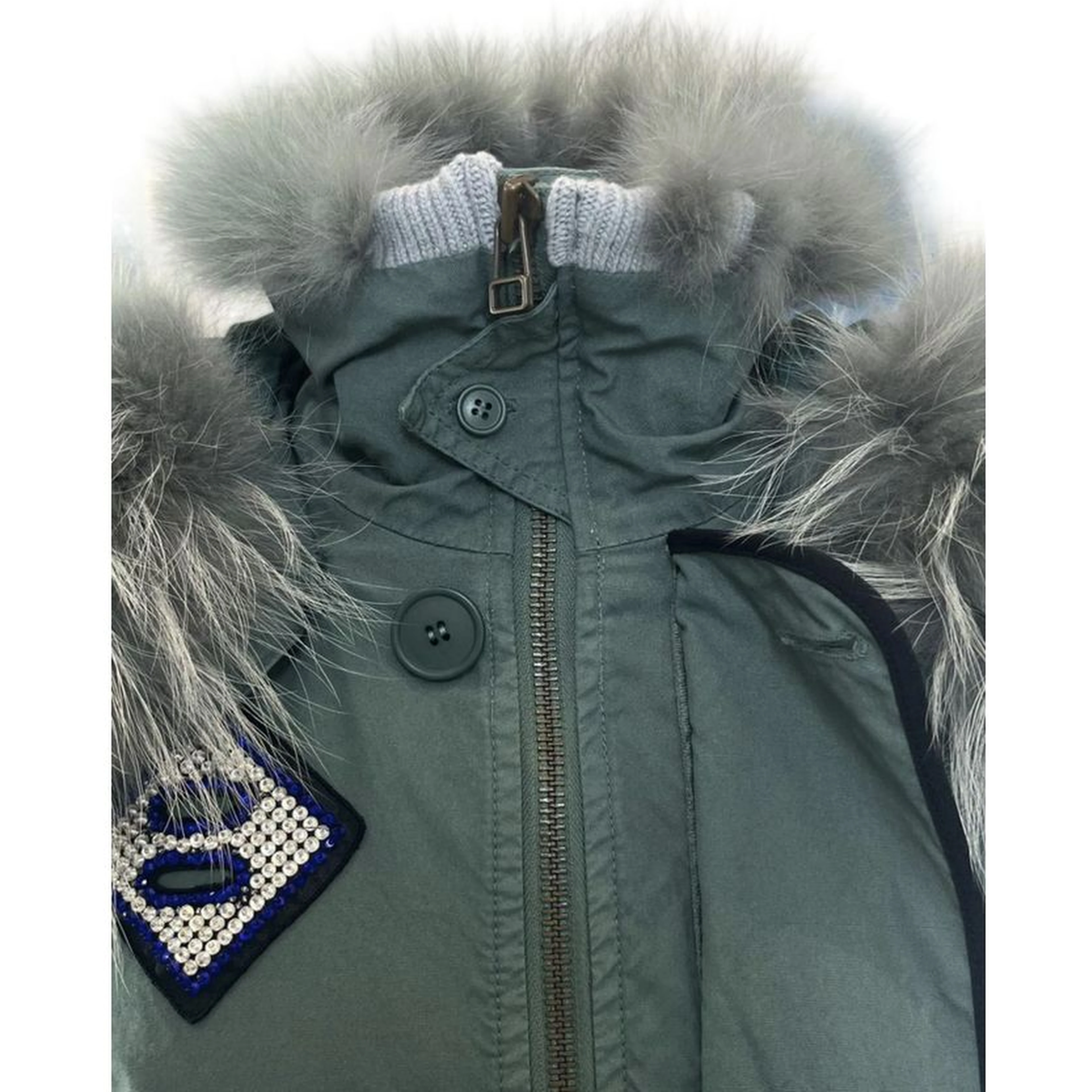 Green Cotton Women's Jacket