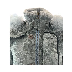 Light Blue Cotton Women's Jacket