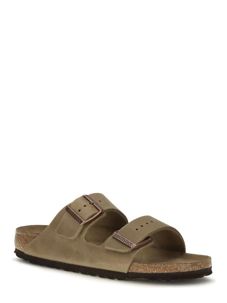 Brown Nubuc Leather Flat Sandals alternative