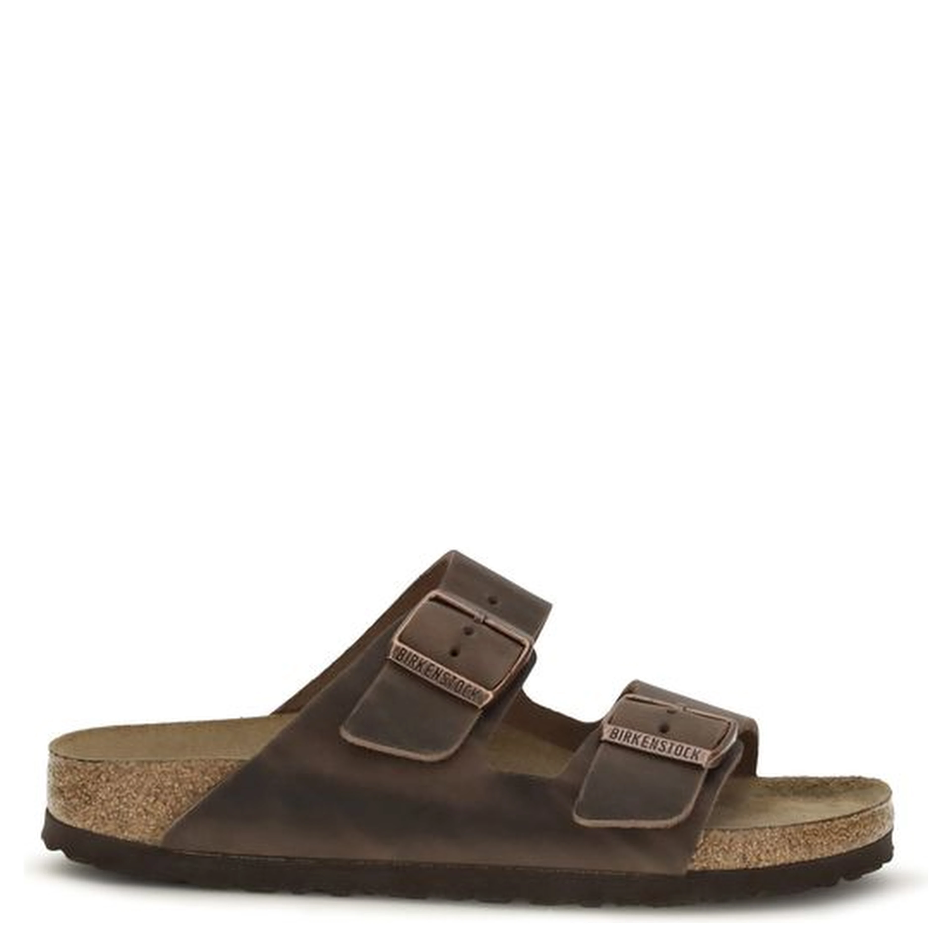 Brown Nubuc Leather Flat Sandals