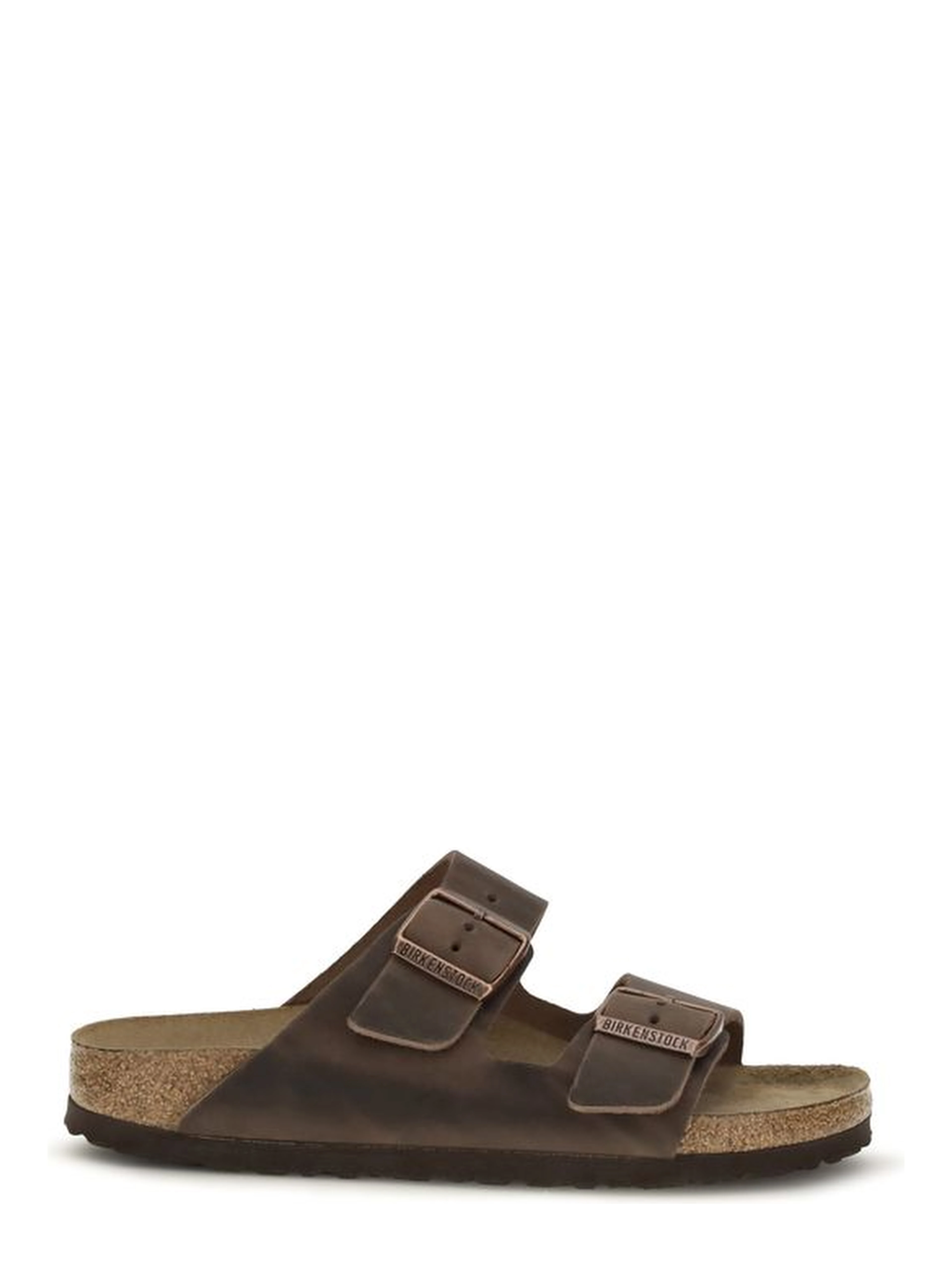 Brown Nubuc Leather Flat Sandals