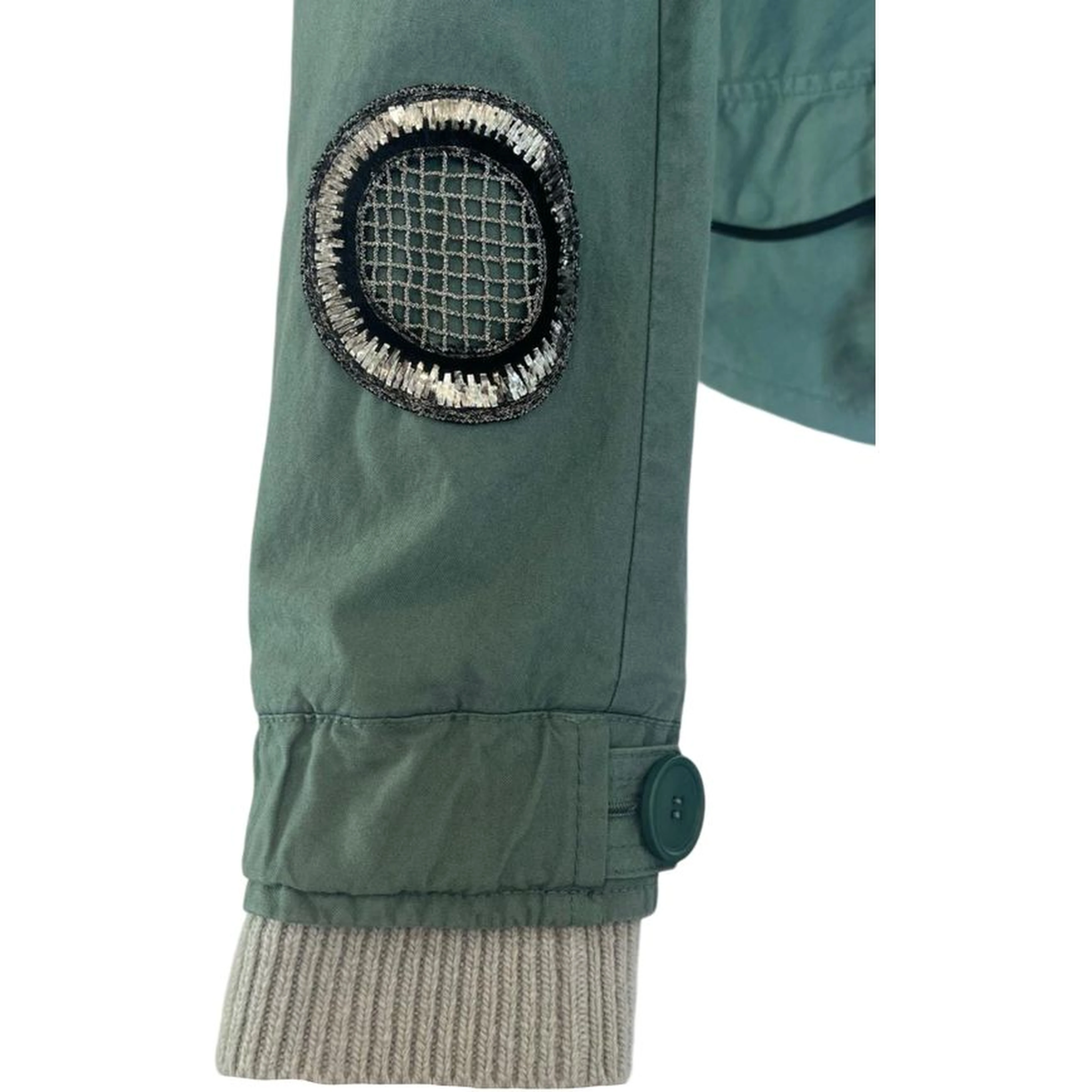 Green Cotton Women's Jacket