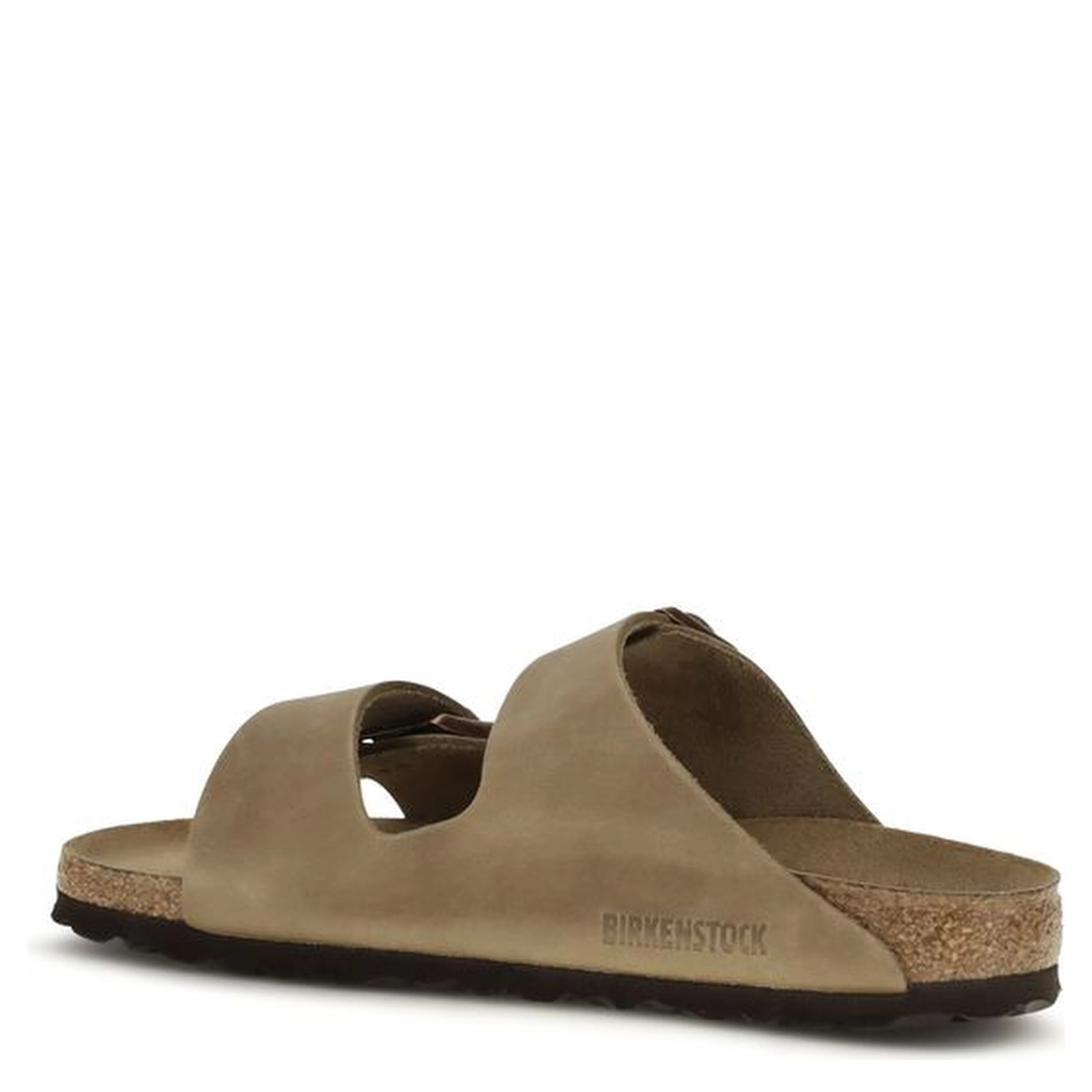 Brown Nubuc Leather Flat Sandals