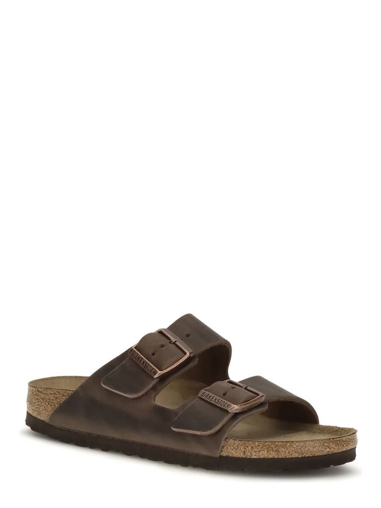Brown Nubuc Leather Flat Sandals alternative