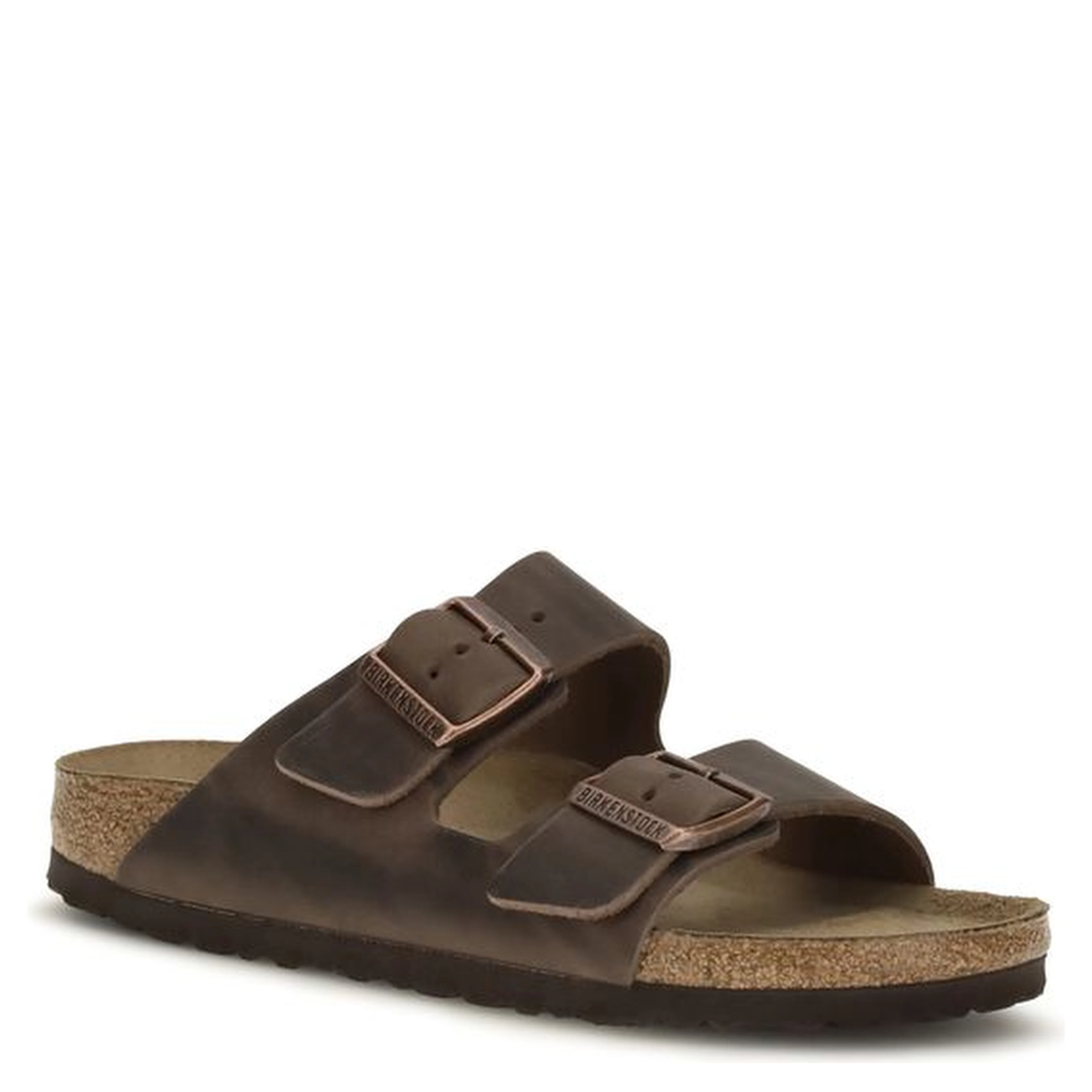 Brown Nubuc Leather Flat Sandals