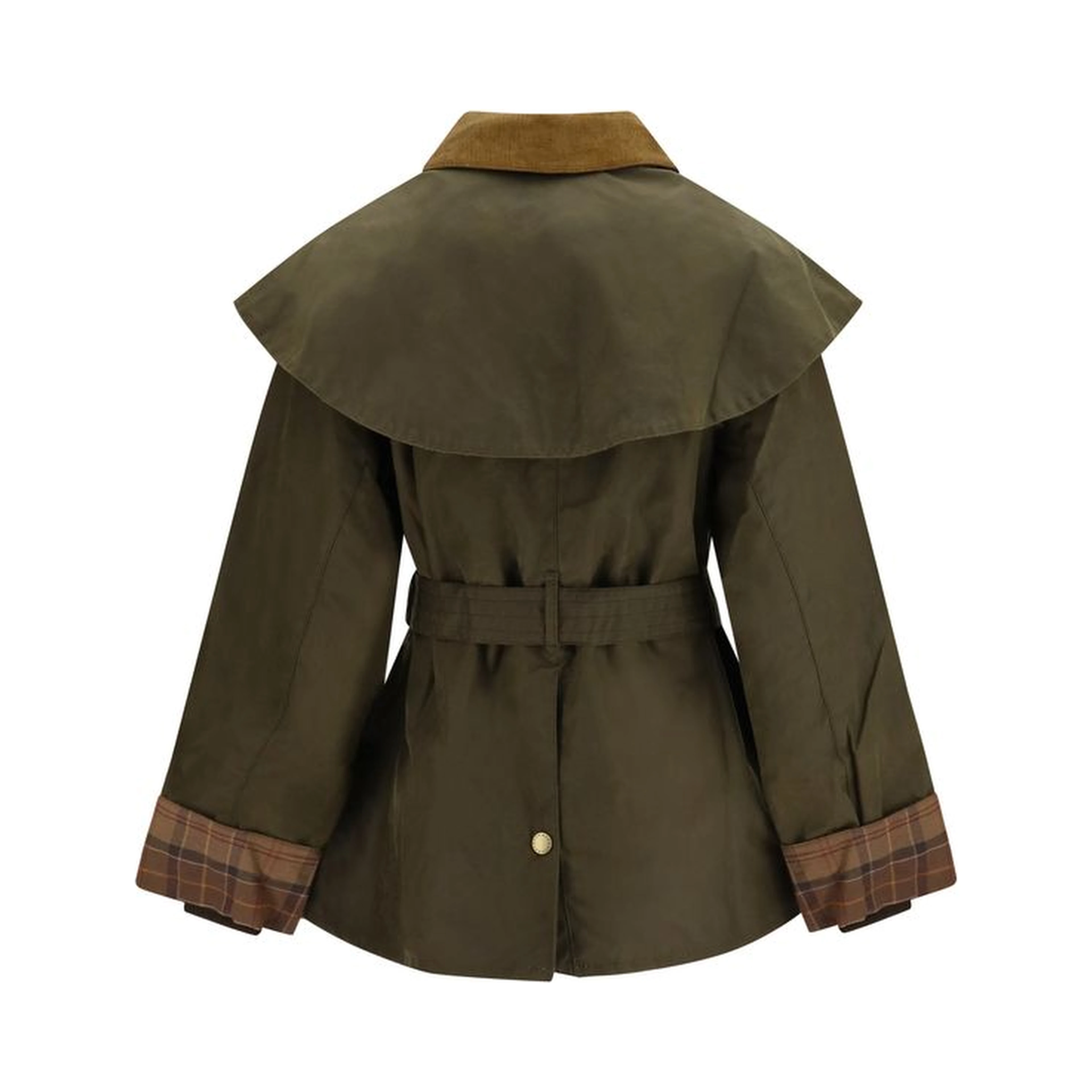 Bicolor Cotton Full-Length Jacket