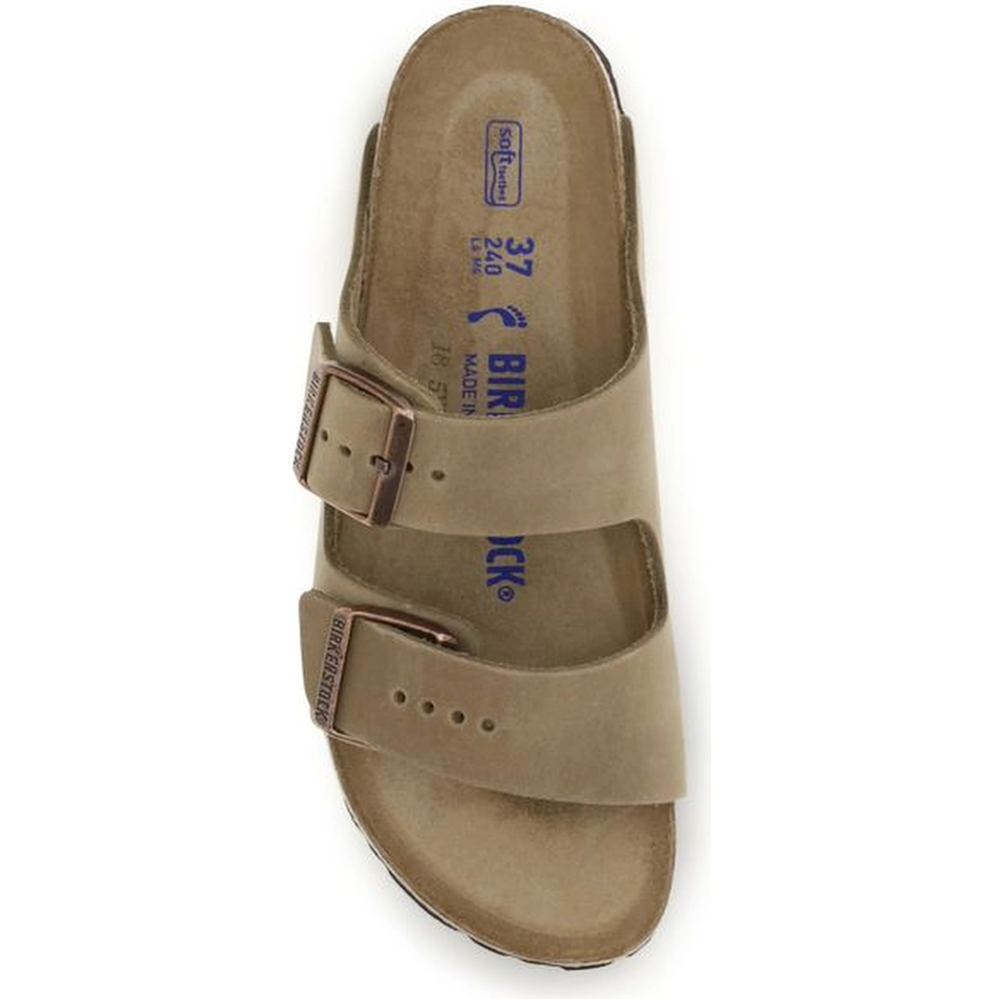 Brown Nubuc Leather Flat Sandals