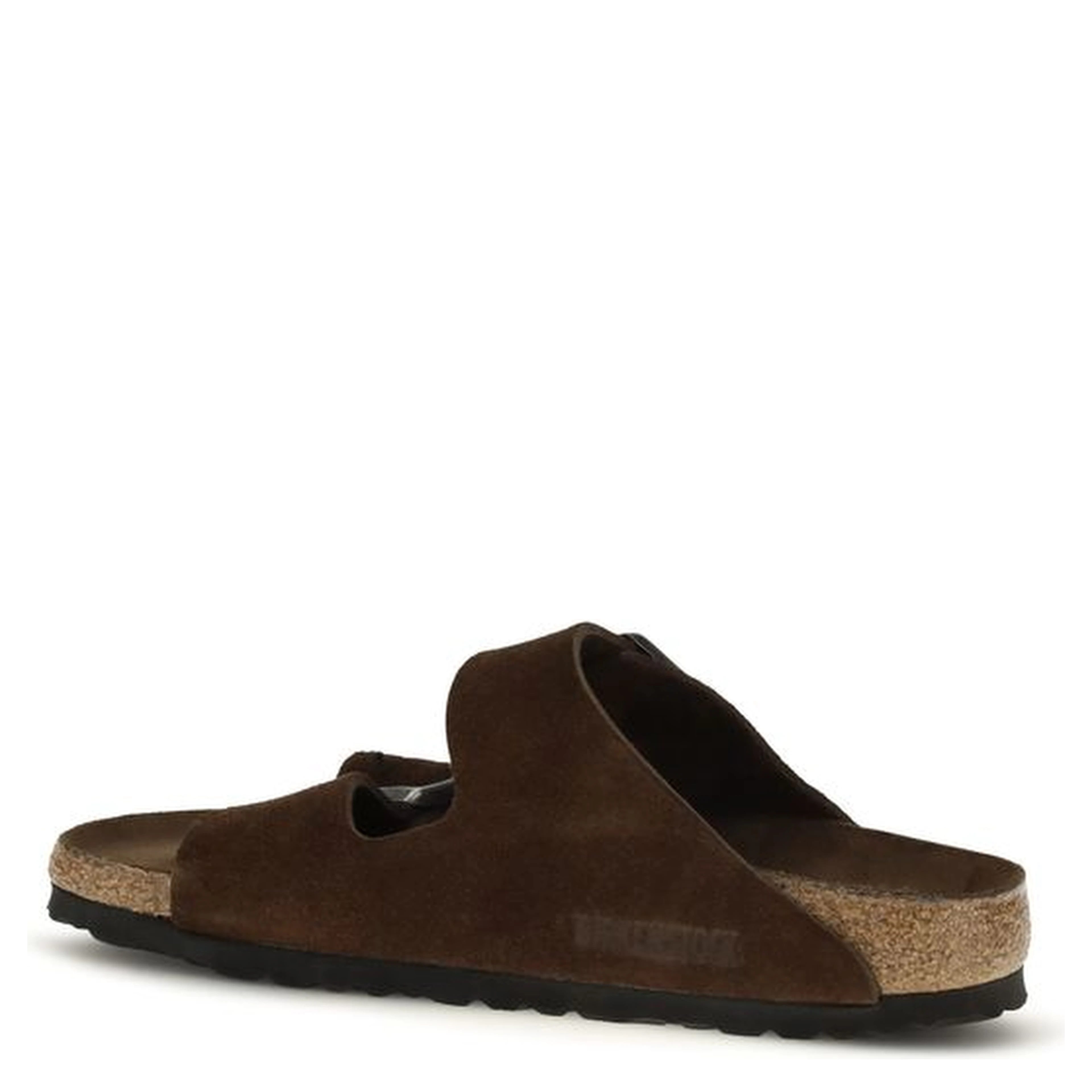 Brown Nubuc Leather Flat Sandals