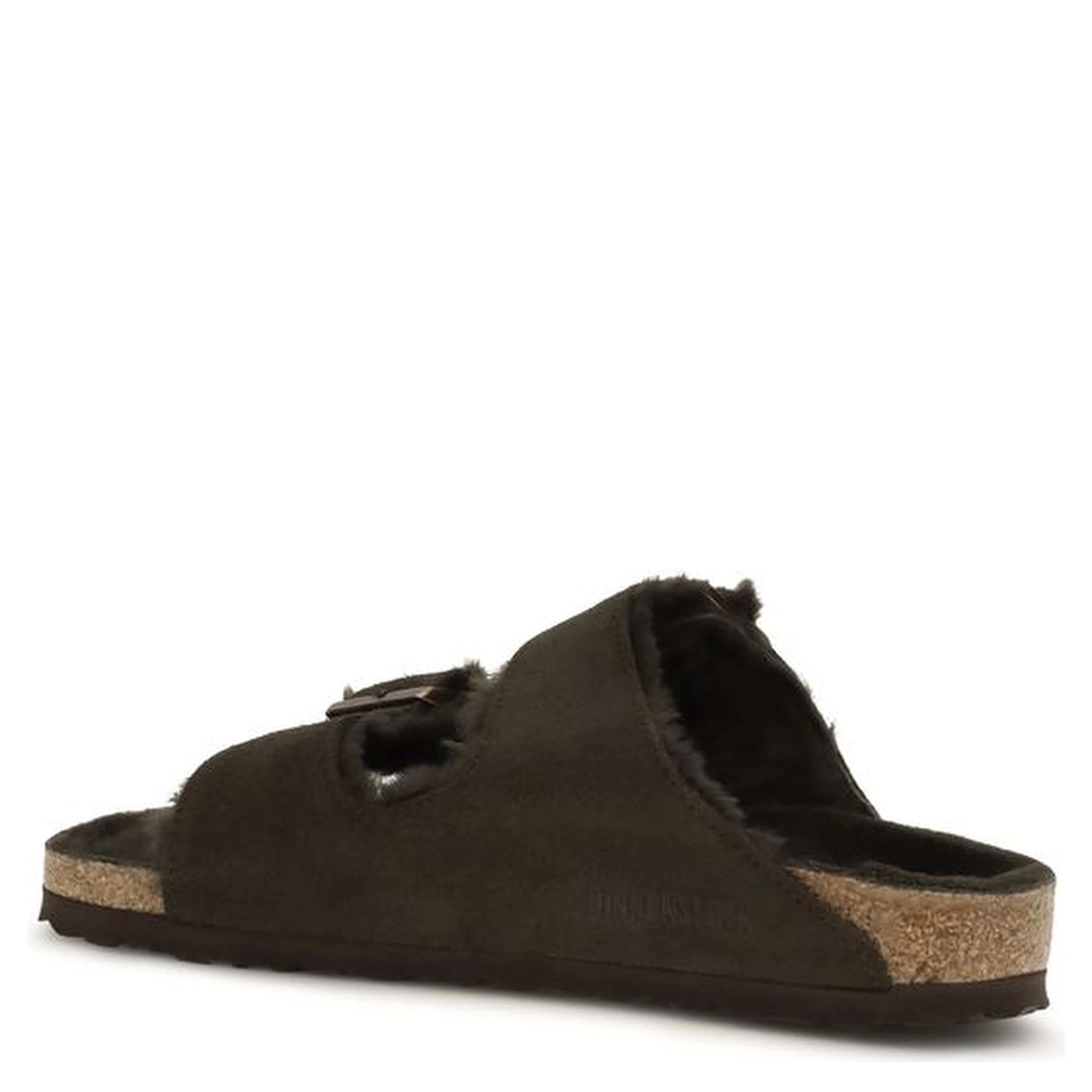 Brown Suede Leather Flat Sandals