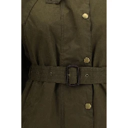 Bicolor Cotton Full-Length Jacket