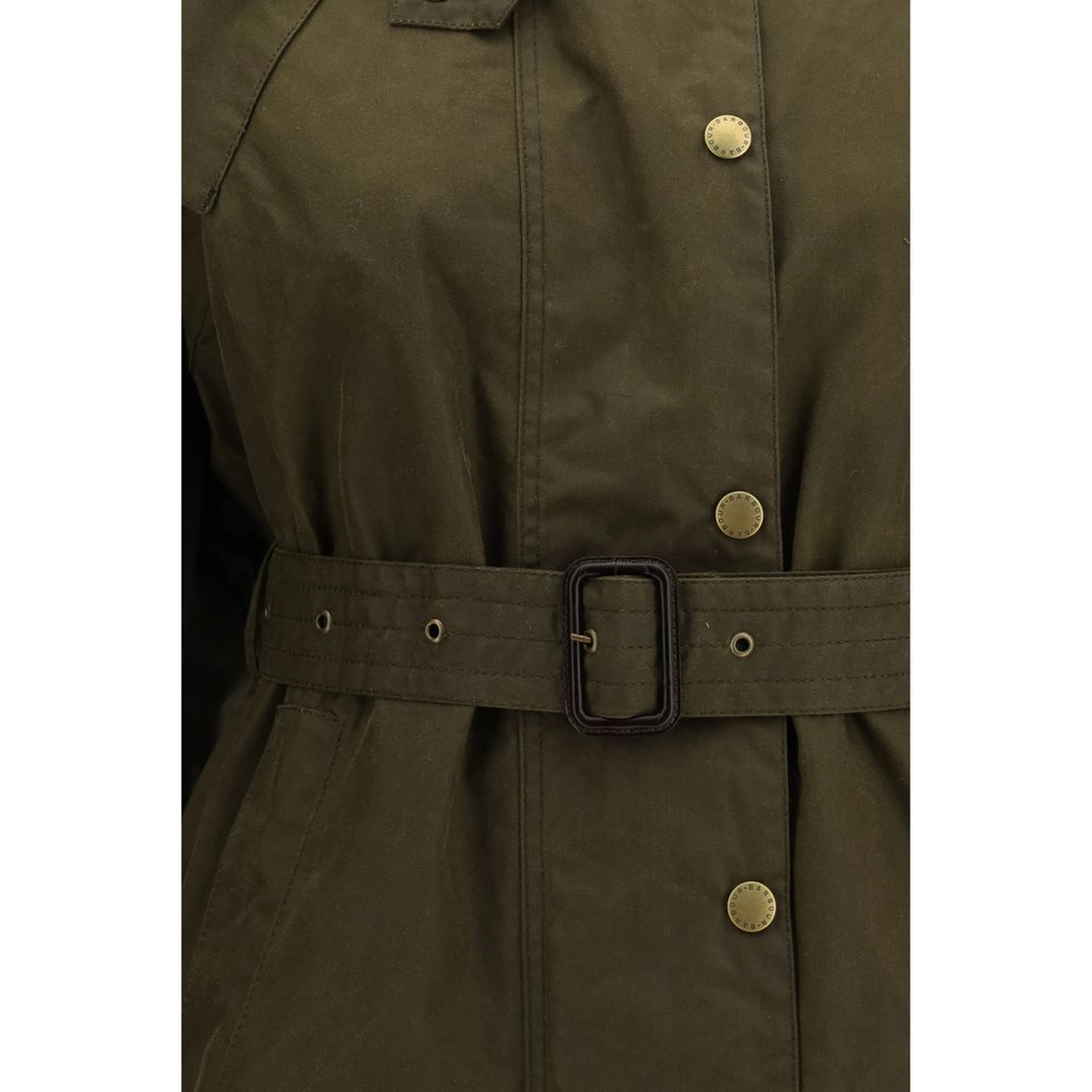 Bicolor Cotton Full-Length Jacket