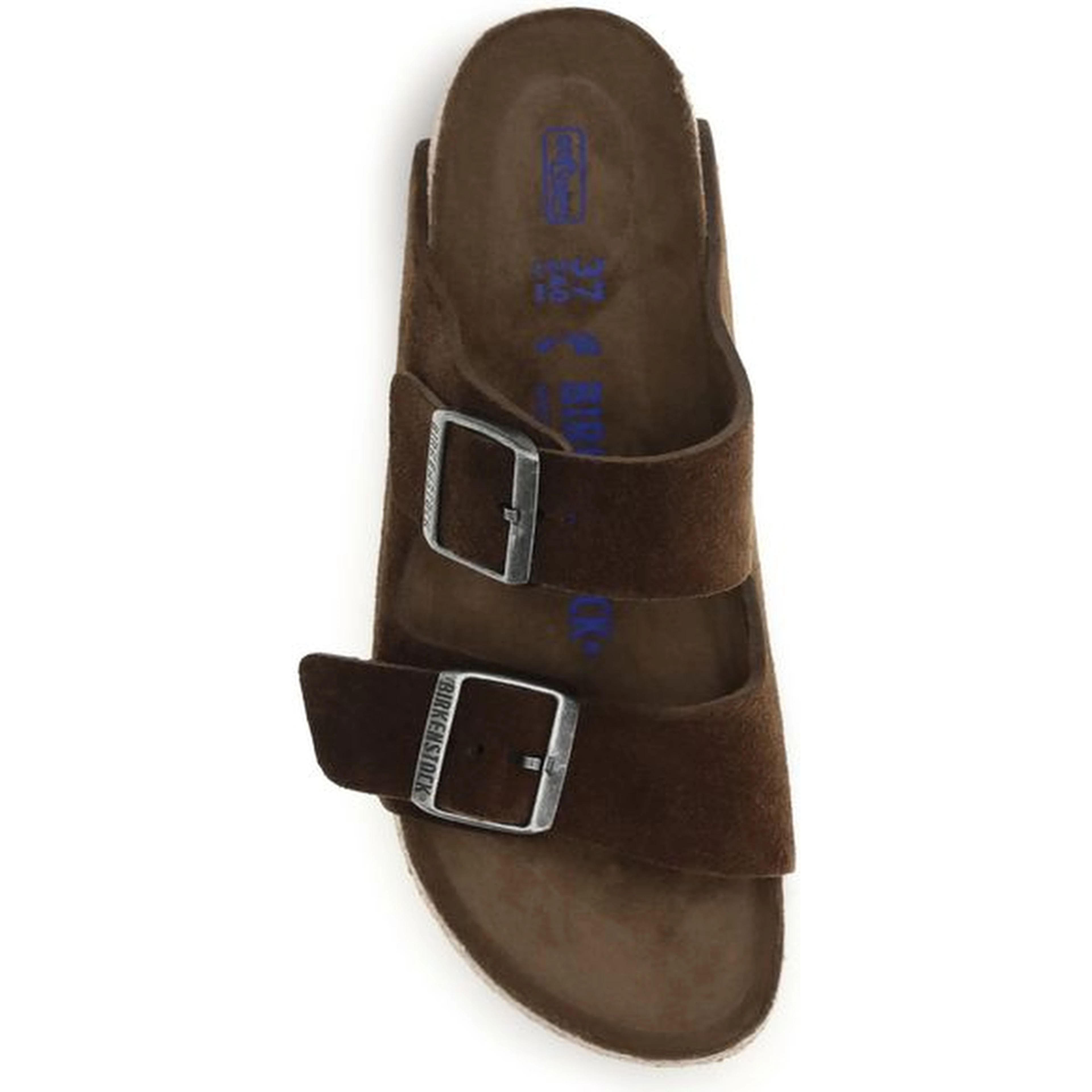 Brown Nubuc Leather Flat Sandals