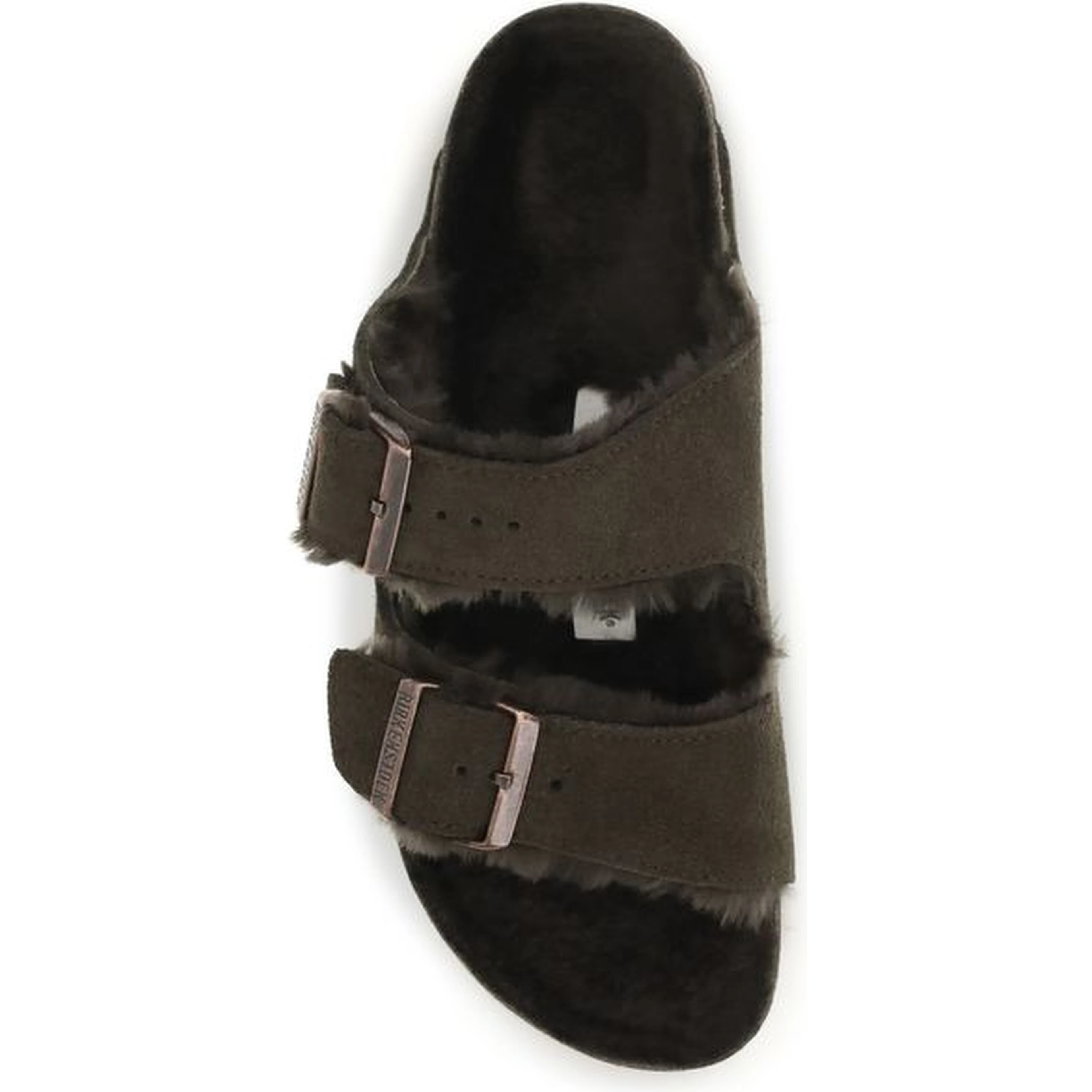 Brown Suede Leather Flat Sandals