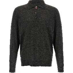 Gray Wool Polo Shirt