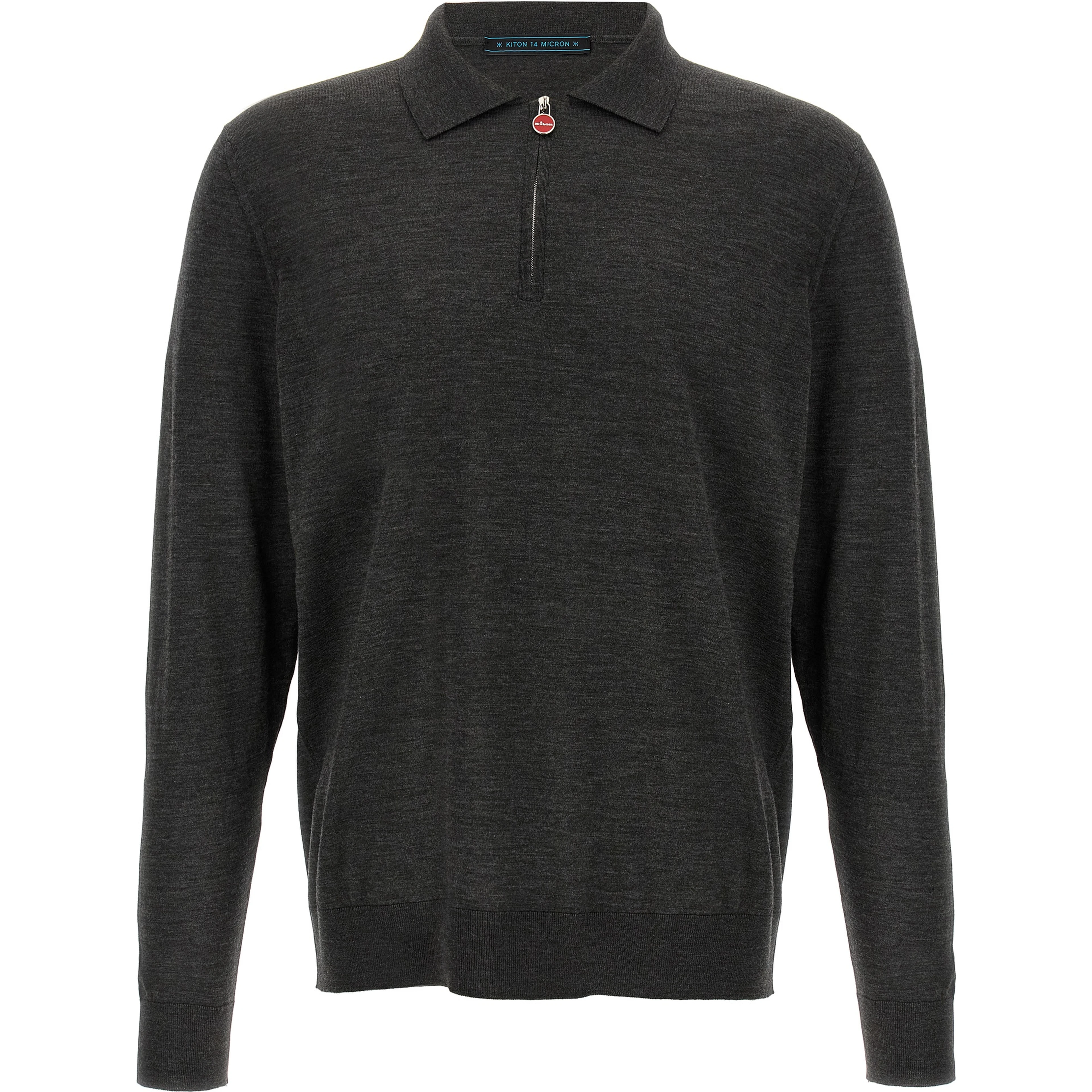 Gray Wool Polo Shirt