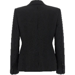 بليزر أسود من الصوف البكر