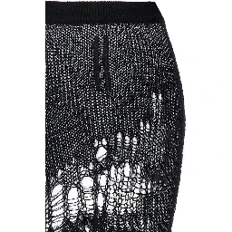 Black Nylon Mini Skirt