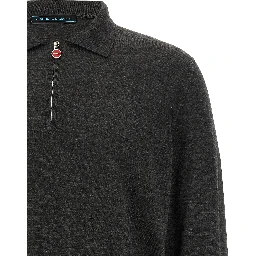 Gray Wool Polo Shirt