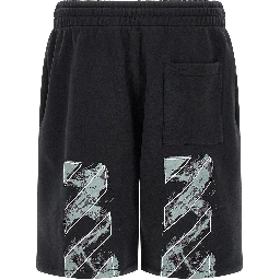 Black Cotton Bermuda Shorts