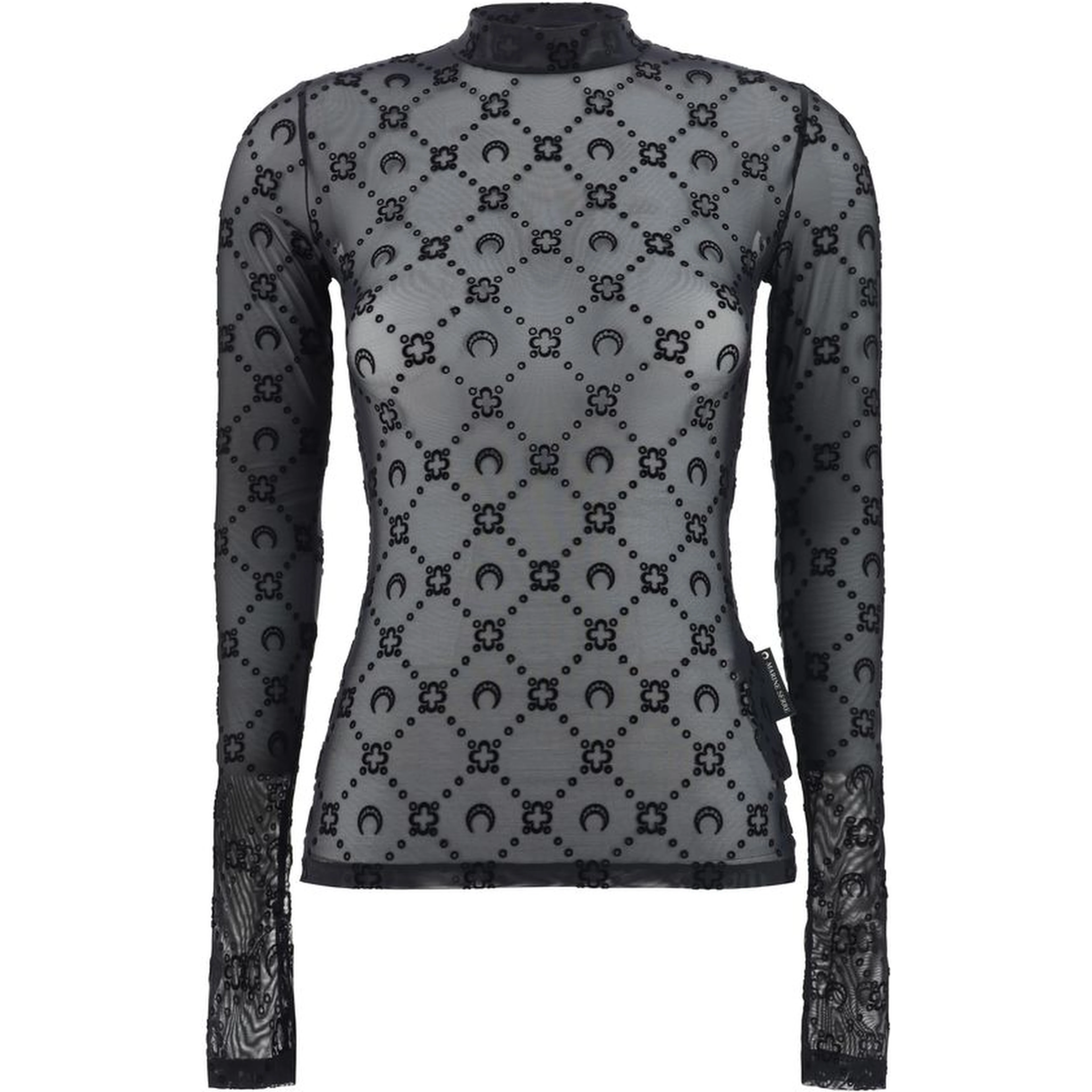 Black Polyamide Pattern Shirt