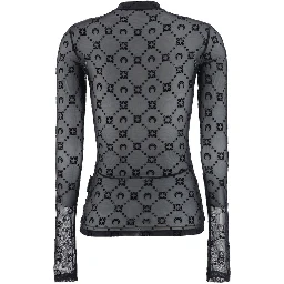 Black Polyamide Pattern Shirt