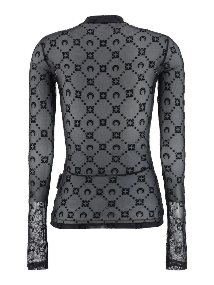 Black Polyamide Pattern Shirt alternative