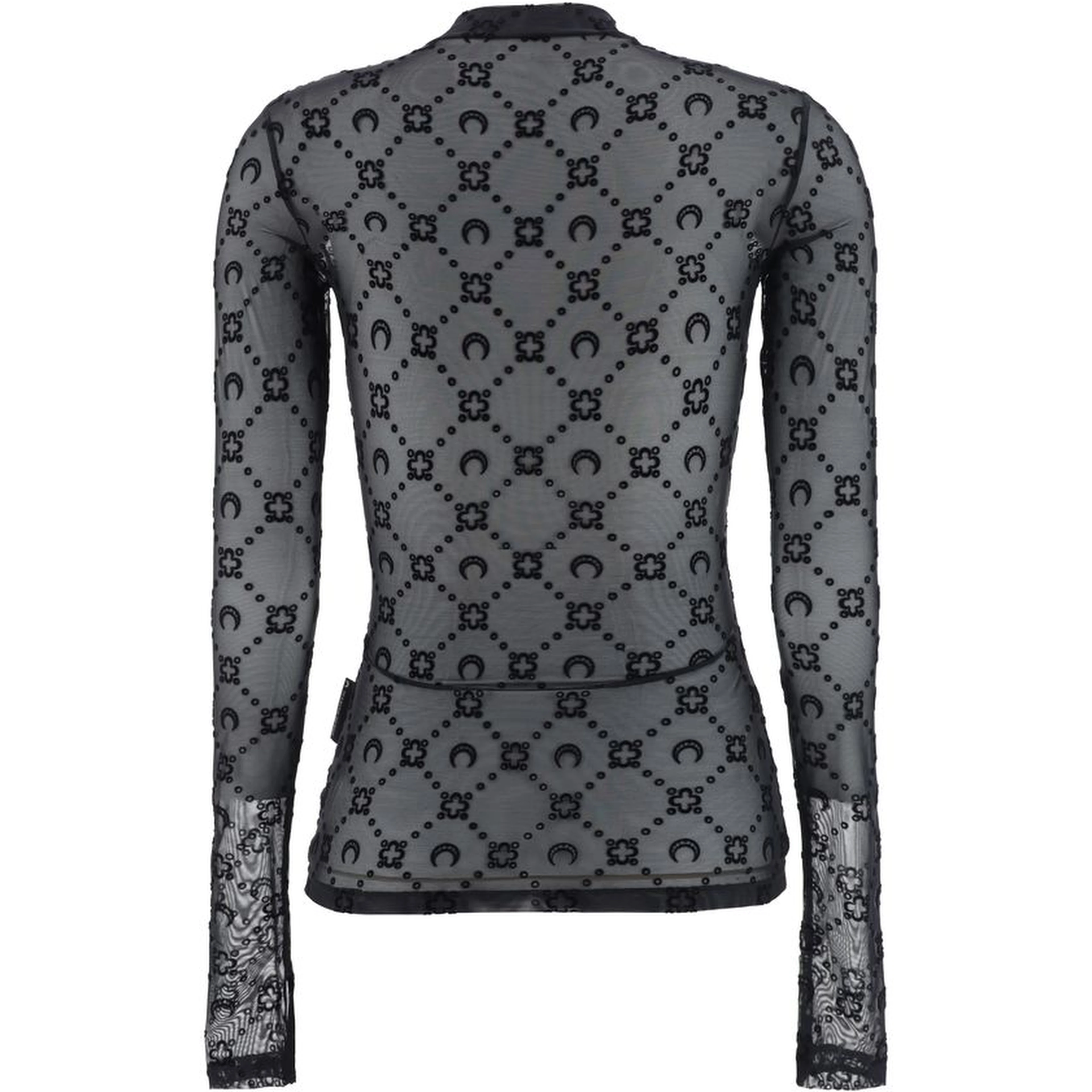 Black Polyamide Pattern Shirt