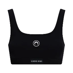 Black Cotton Sport Bra