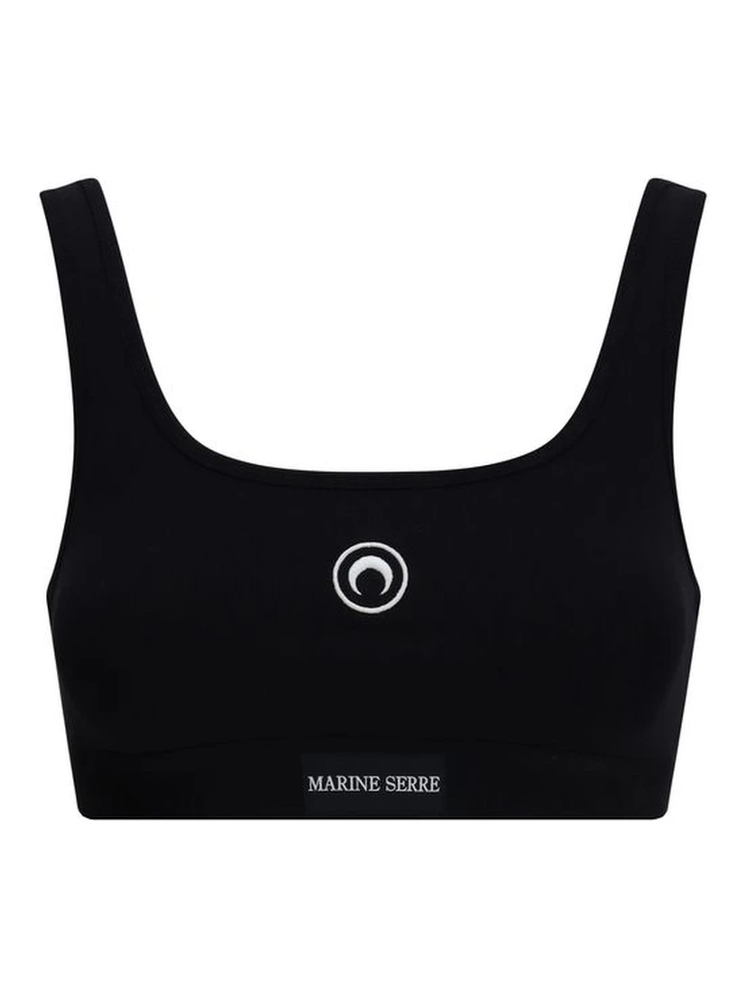 Black Cotton Sport Bra