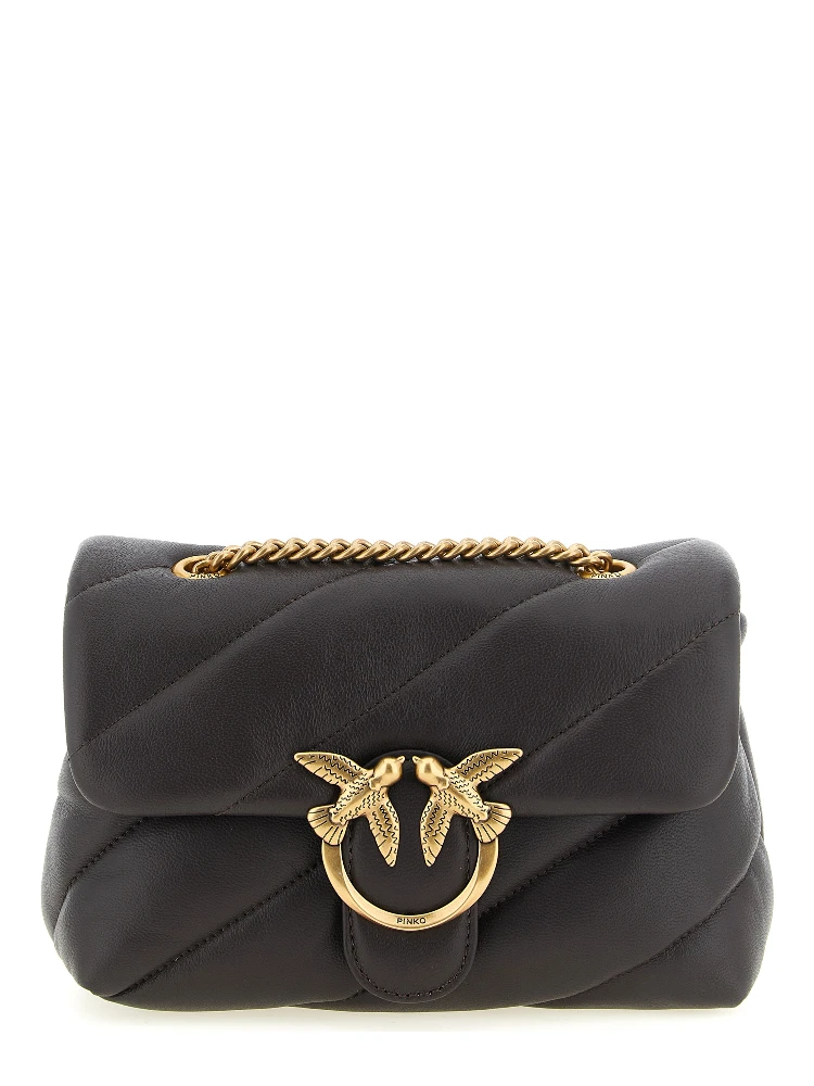 Black Lamb Leather Crossbody Bag