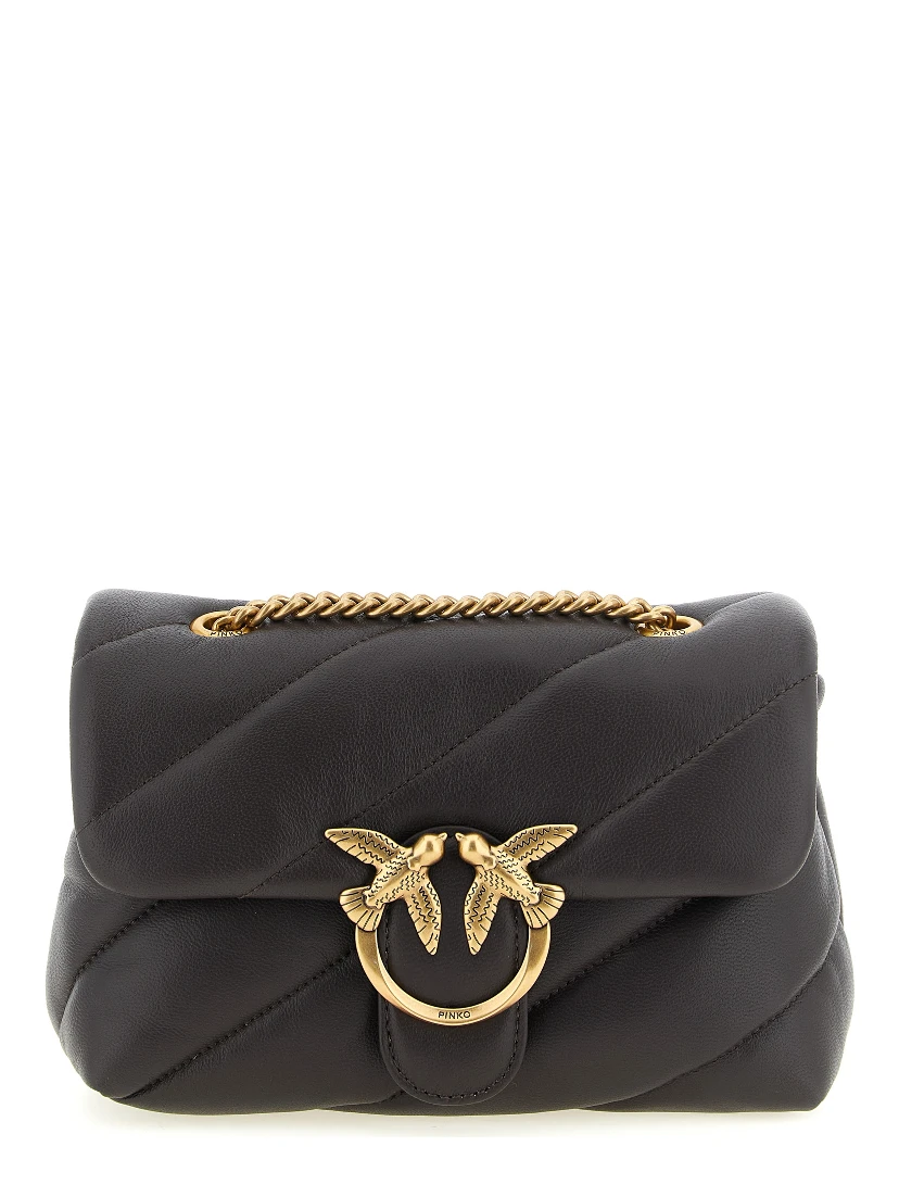 Black Lamb Leather Crossbody Bag
