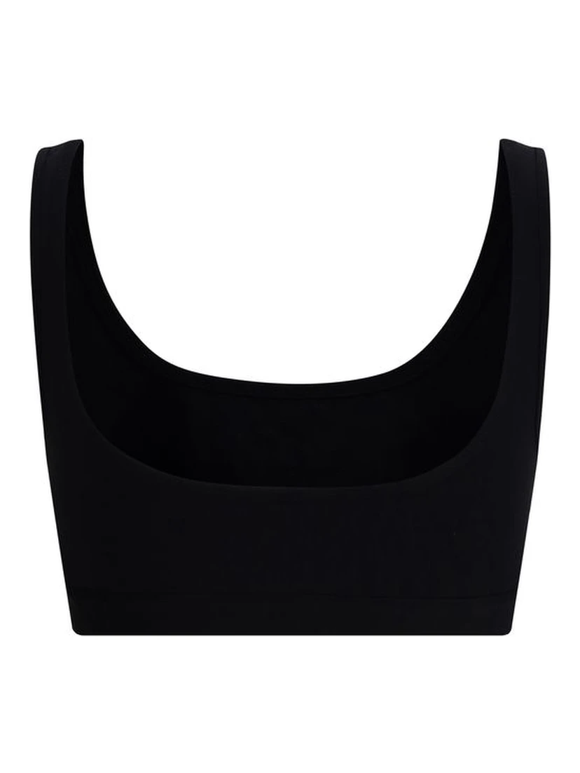 Black Cotton Sport Bra