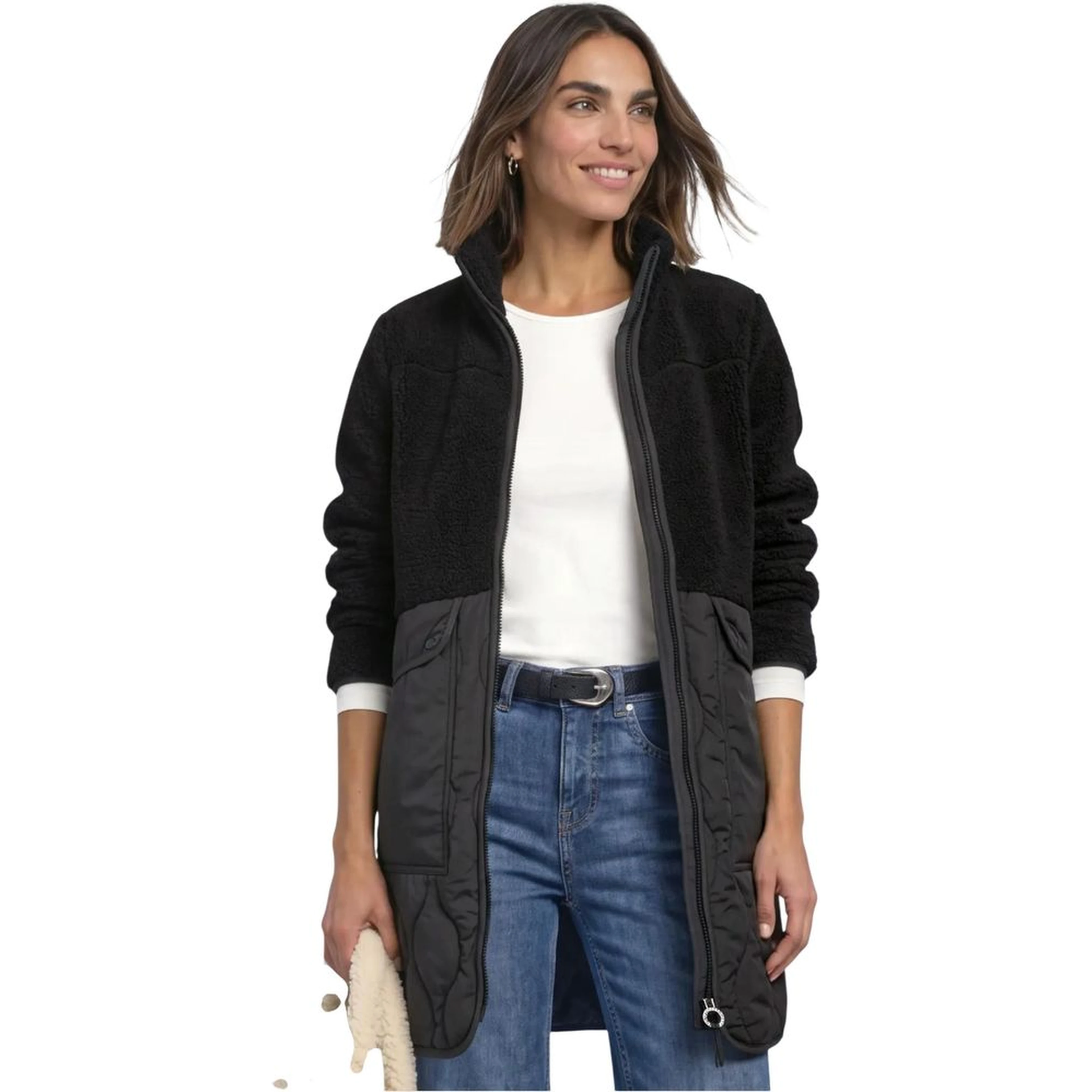 Black Polyester Coat