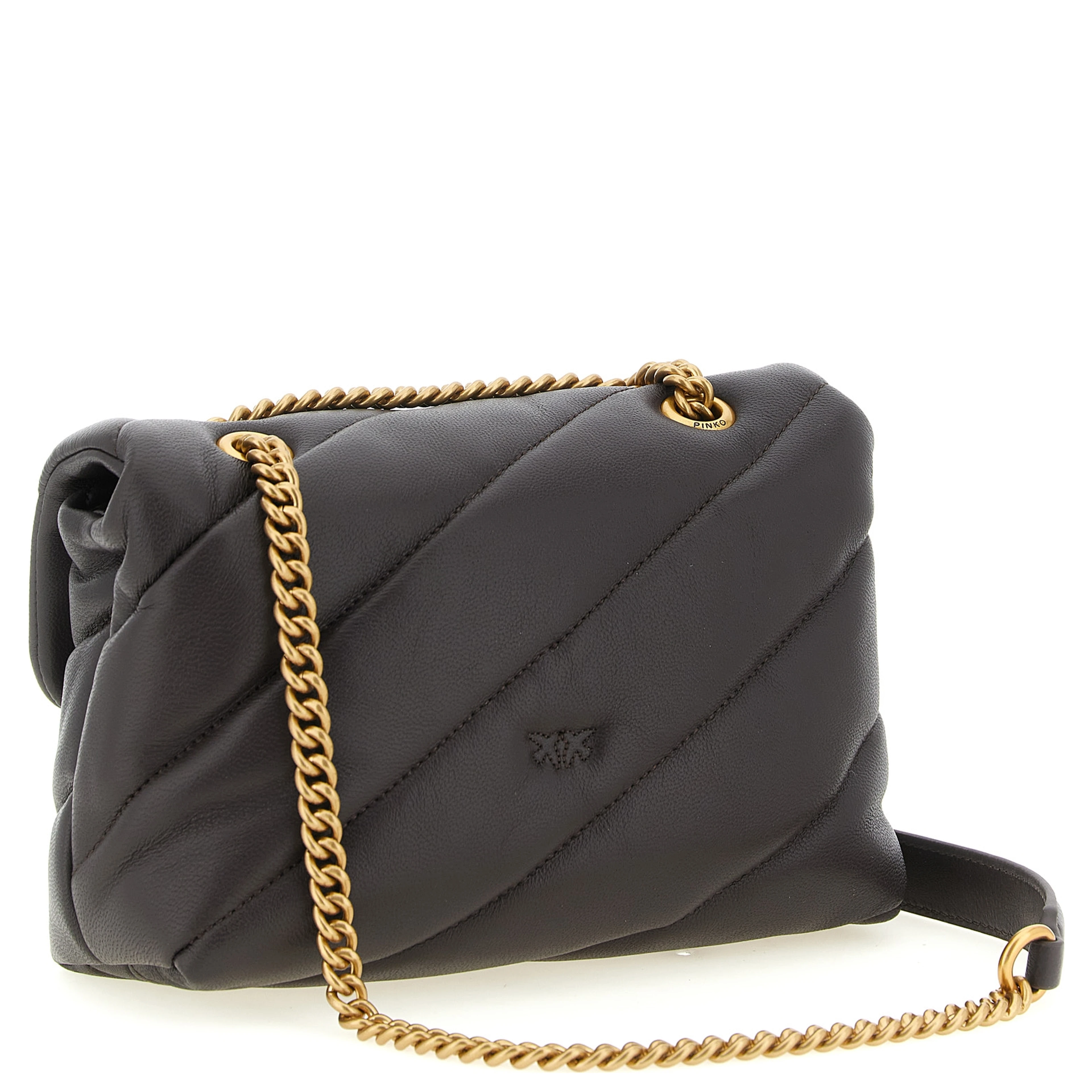 Black Lamb Leather Crossbody Bag
