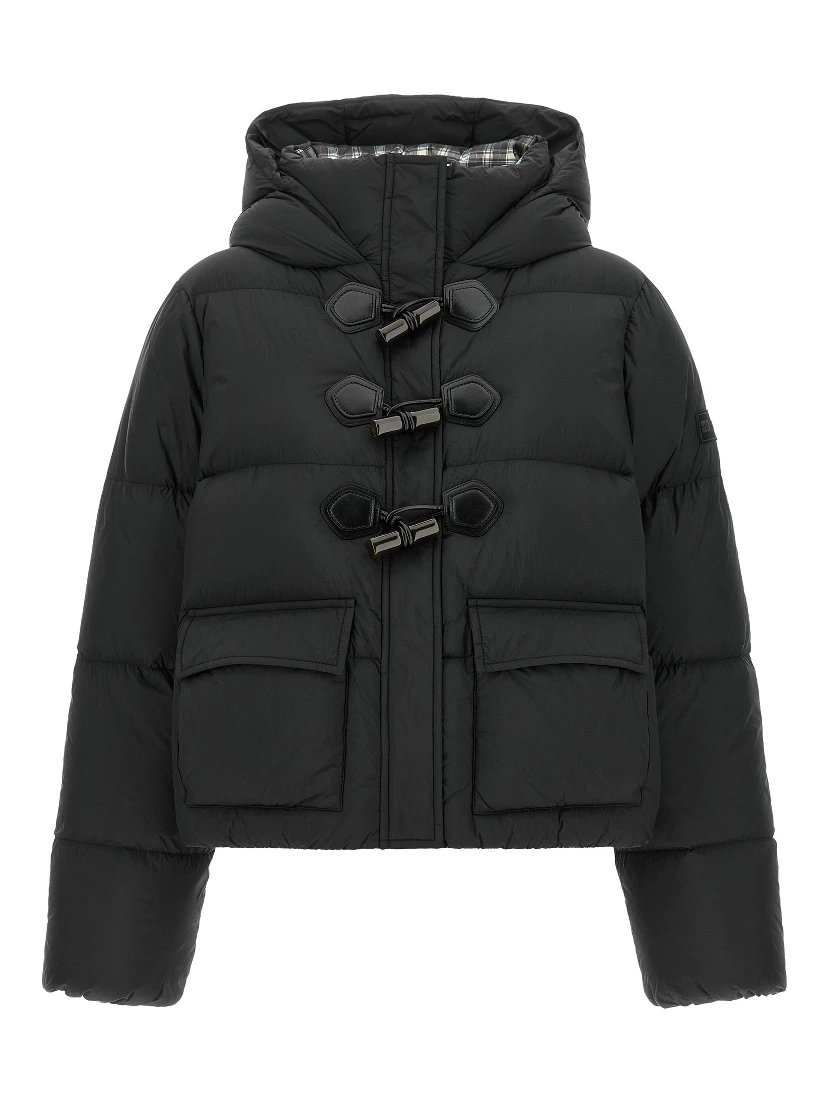 Black Polyamide Full-Length Jacket