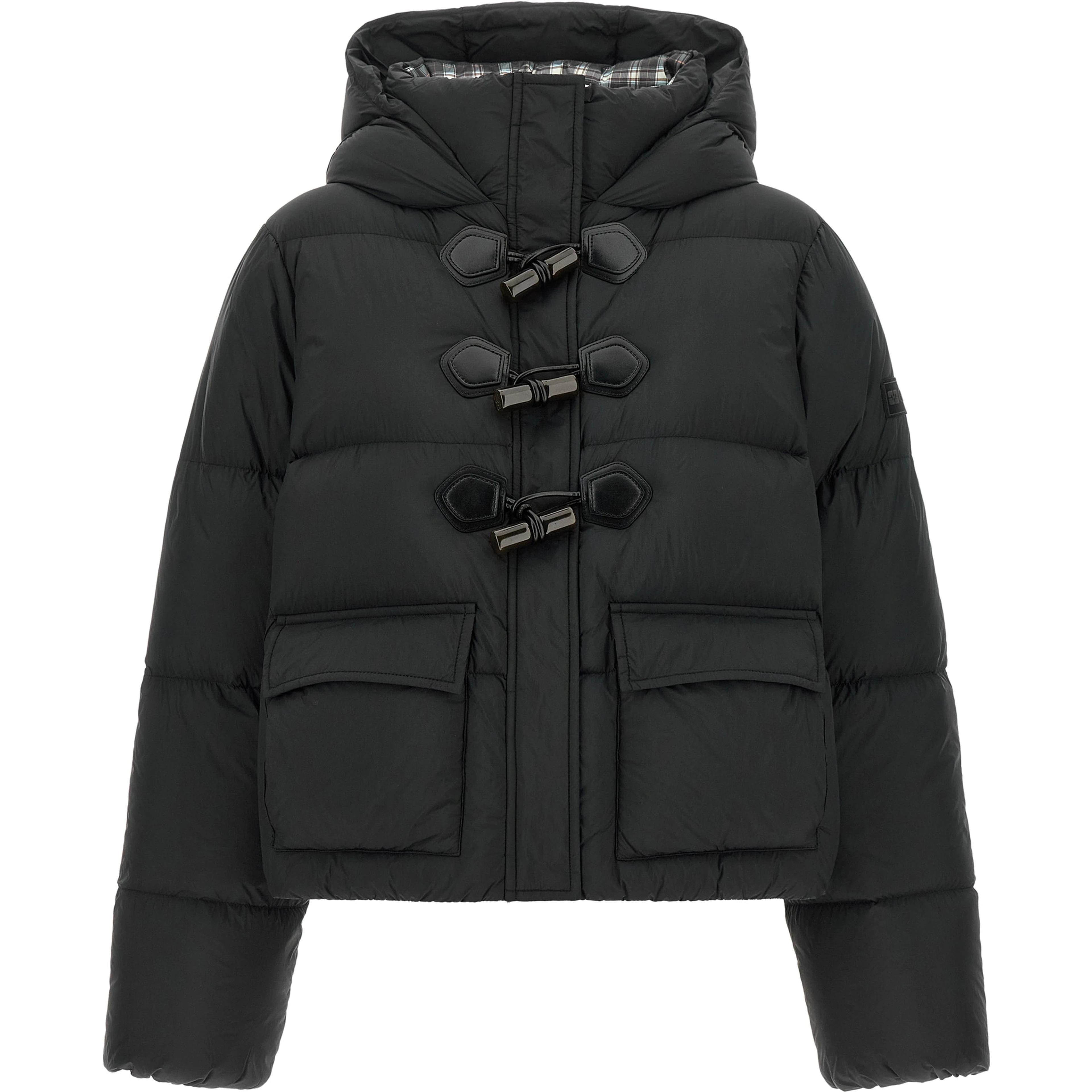 Black Polyamide Full-Length Jacket