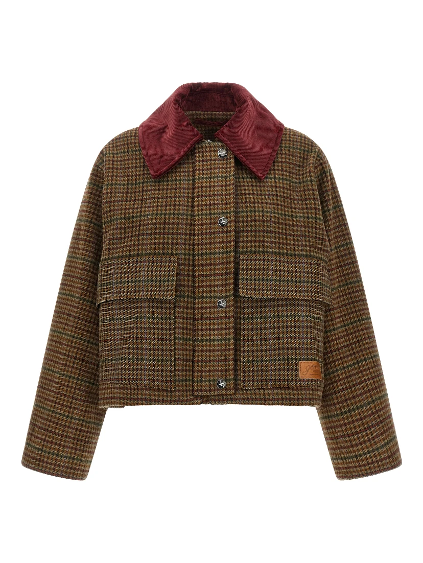 Brown Wool Full-Length Jacket