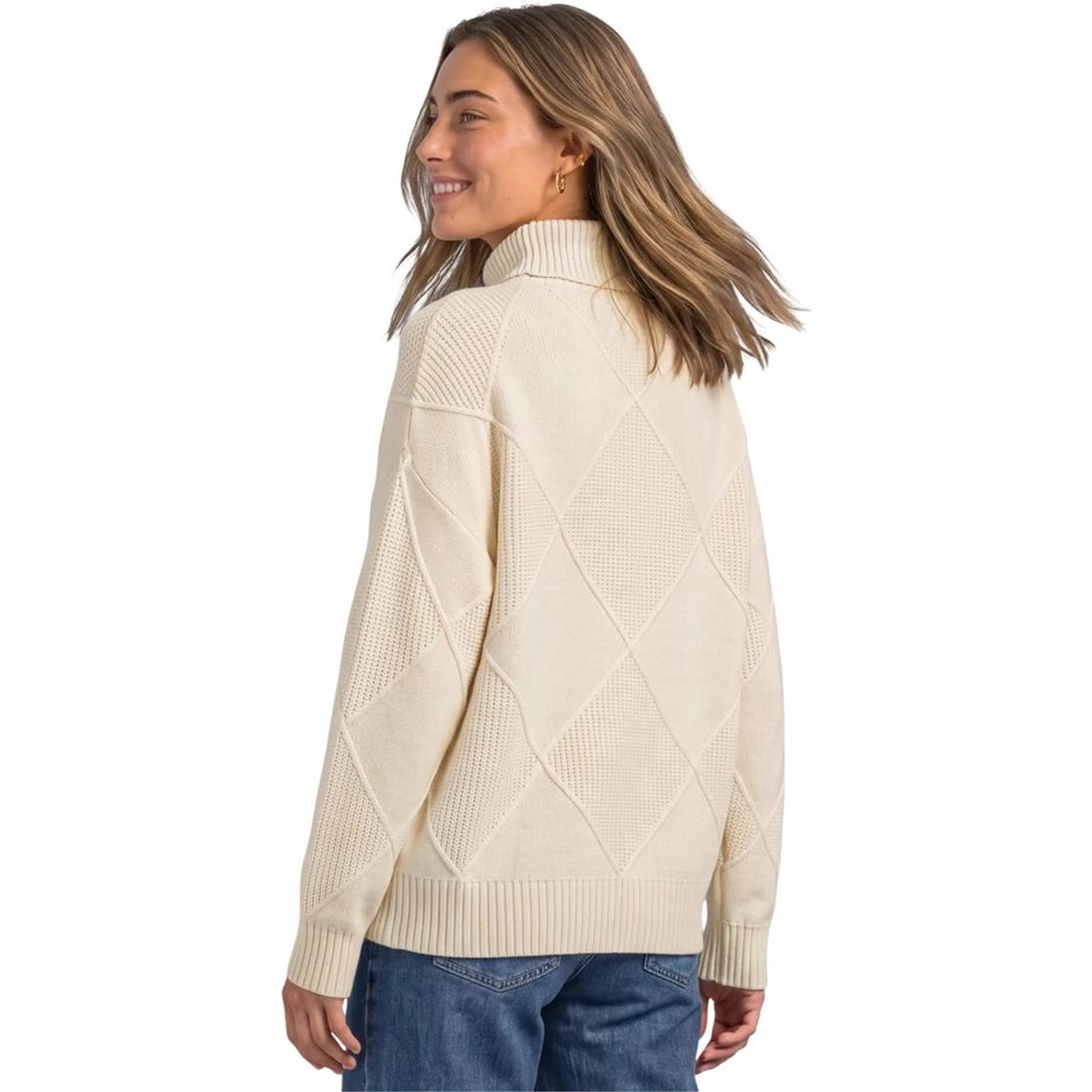 Cream Viscose Turtleneck
