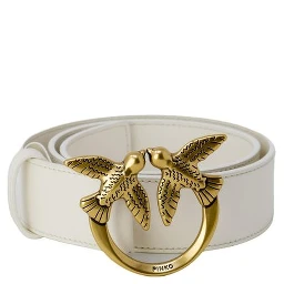 Cream Leather Regular Belt